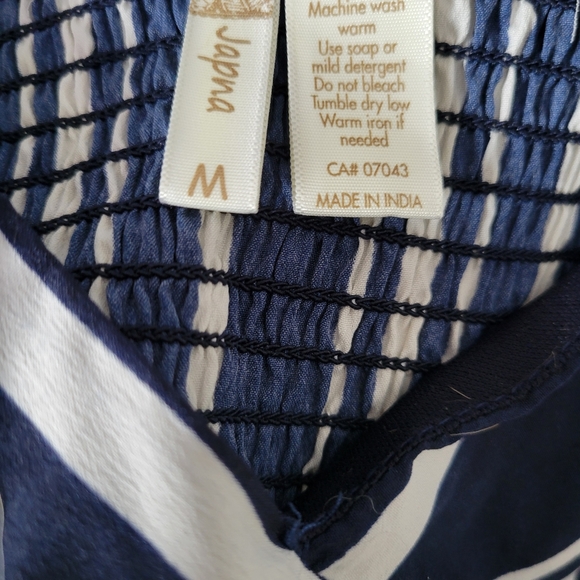 M Japna Blue and White Stripe Jumpsuit - Picture 2 of 2